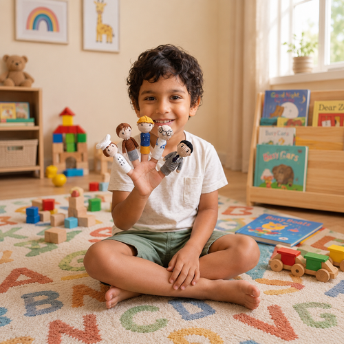 Handcrafted Amigurumi Community Workers Finger Puppets | Living Lab x Happy Threads