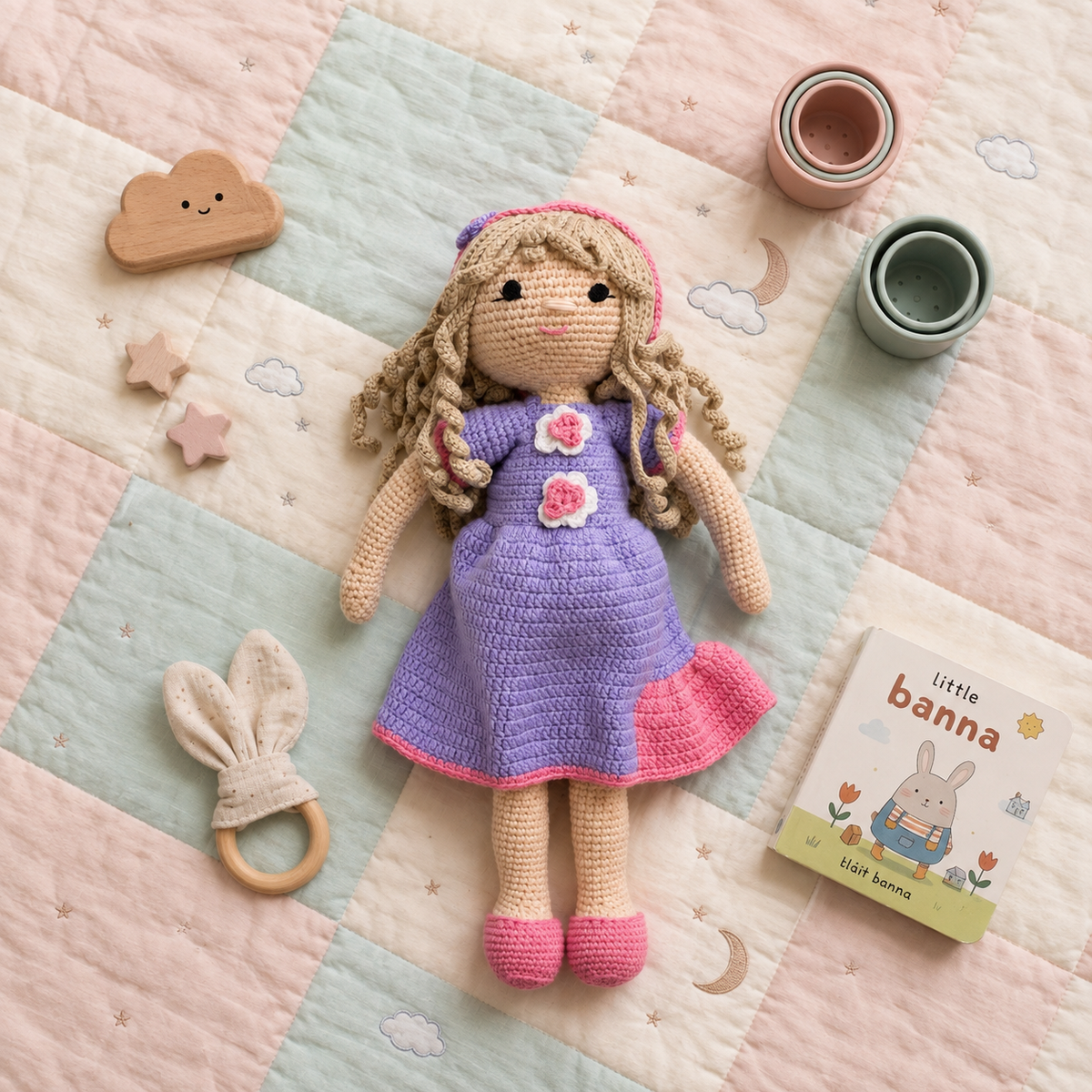 Katherine Handmade Crochet Stuffed Doll | Living Lab x Happy Threads