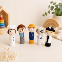 Handcrafted Amigurumi Community Workers Finger Puppets | Living Lab x Happy Threads