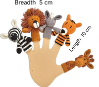 Handcrafted Amigurumi Wild Animal Finger Puppets | Living Lab x Happy Threads