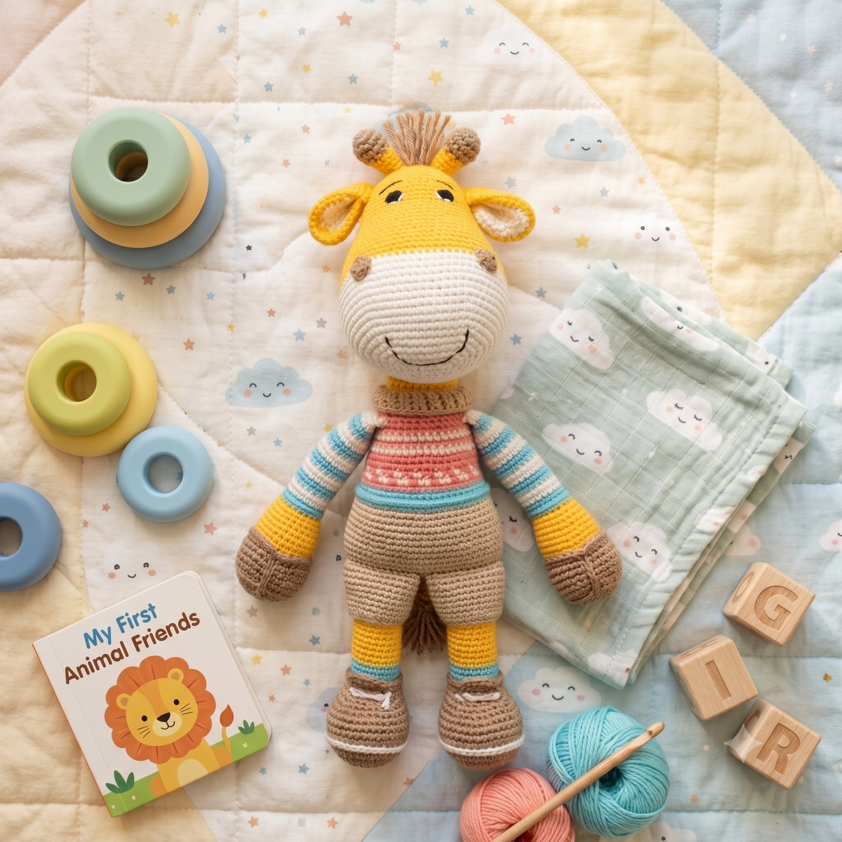 Gerald the Giraffe, Handmade Crochet Toys | Living Lab x Happy Threads